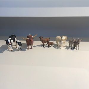 A bunch of Schleich barn animals